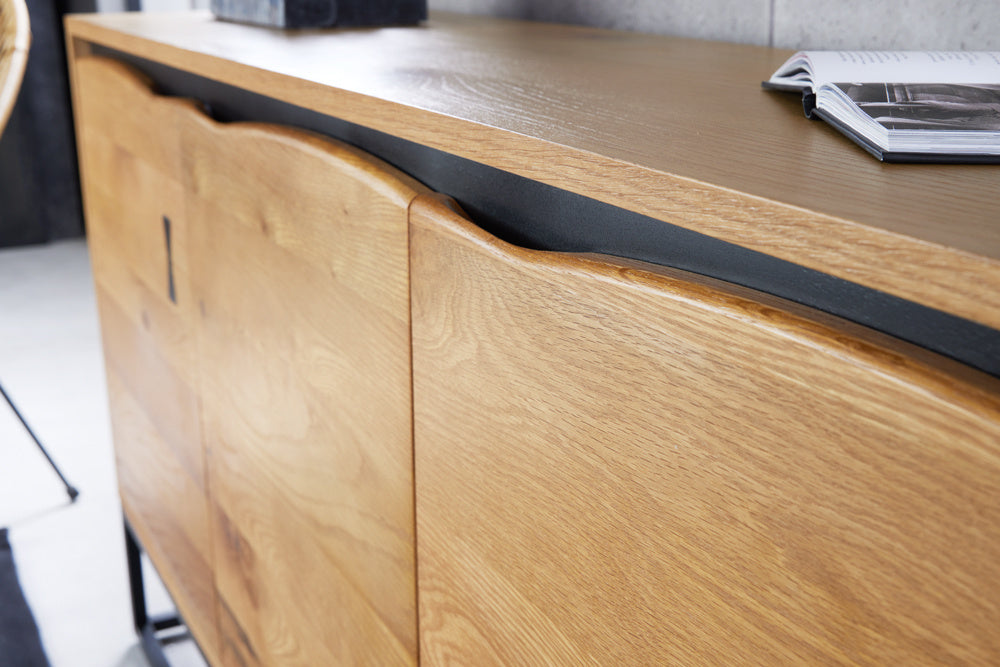 Buffet design MAMMUT ARTWORK 150cm aspect chêne naturel - 43123