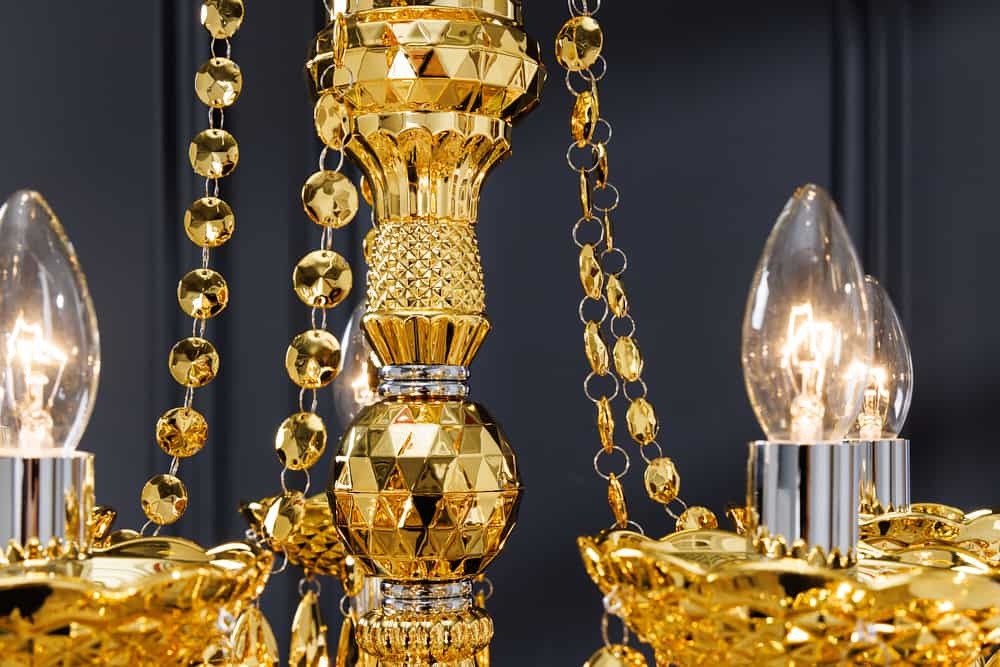 Lustre design CRYSTAL XL 80cm doré lustre 15 bras lampe cristal - 43168