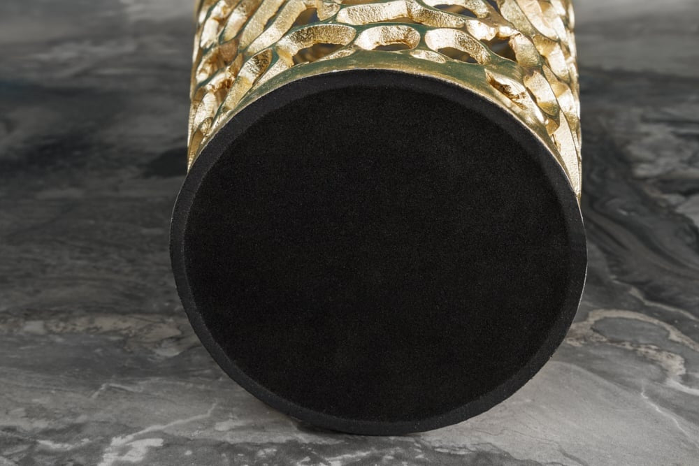 Vase design en filigrane FEUILLE ABSTRAITE or 65cm Handarbeit - 43221