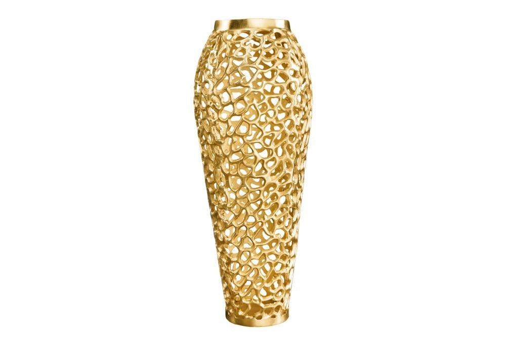 Vase design en filigrane FEUILLE ABSTRAITE or 65cm Handarbeit - 43221