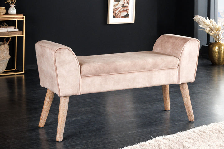 Canapé design SCARLETT 90cm velours café beige - 43279