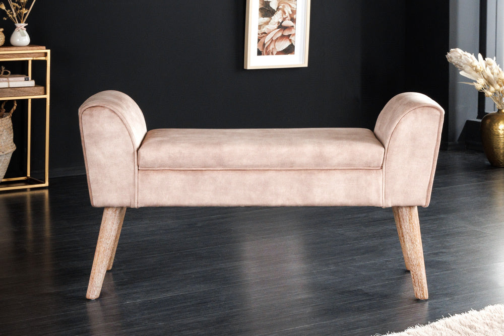 Canapé design SCARLETT 90cm velours café beige - 43279