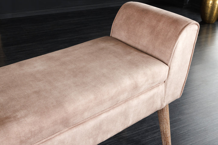 Canapé design SCARLETT 90cm velours café beige - 43279