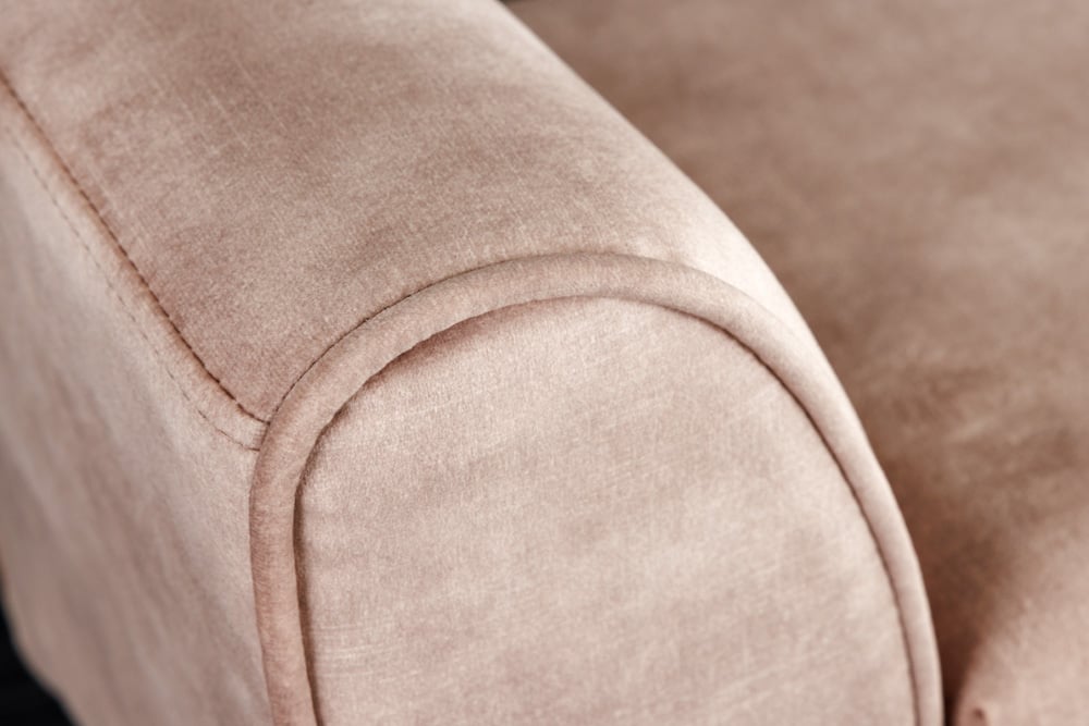 Canapé design SCARLETT 90cm velours café beige - 43279