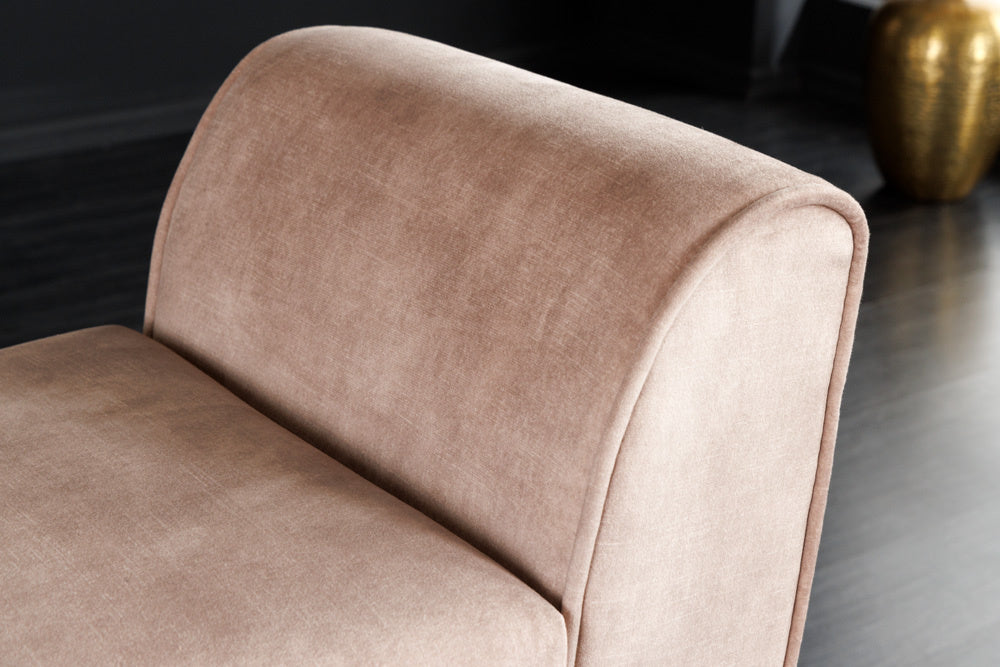 Canapé design SCARLETT 90cm velours café beige - 43279