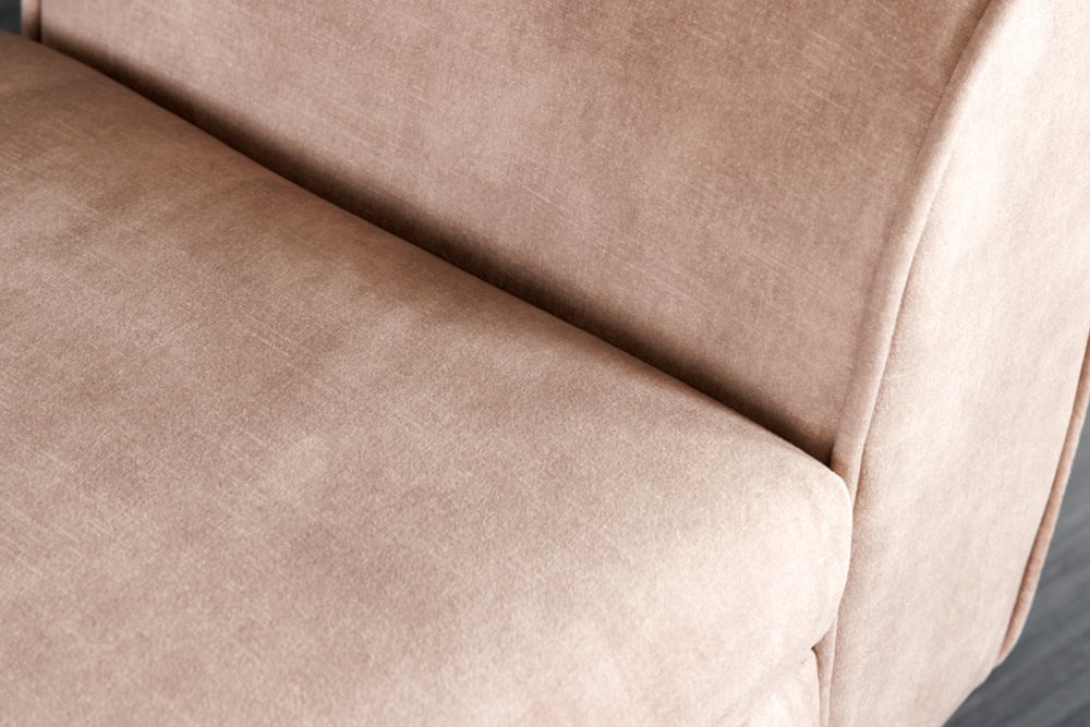 Canapé design SCARLETT 90cm velours café beige - 43279