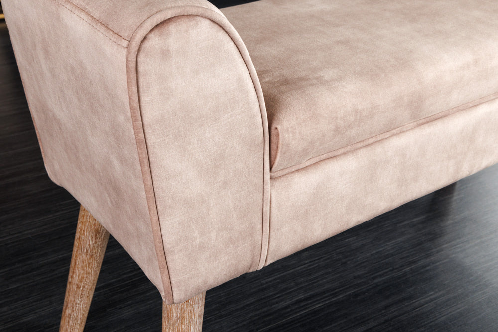 Canapé design SCARLETT 90cm velours café beige - 43279