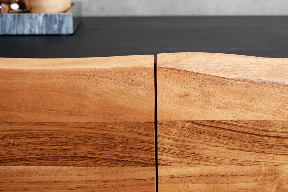 Buffet design industriel ORGANIC ARTWORK 180 cm structure en fer et bois d'acacia massif - 43304