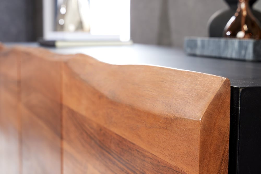 Buffet design industriel ORGANIC ARTWORK 180 cm structure en fer et bois d'acacia massif - 43304