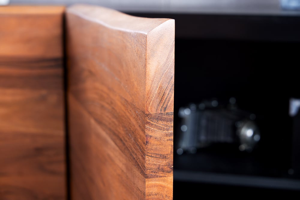 Buffet design industriel ORGANIC ARTWORK 180 cm structure en fer et bois d'acacia massif - 43304