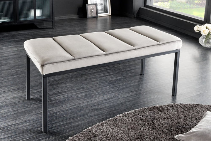 Canapé design PETIT BEAUTE 80cm velours gris structure noir - 43314