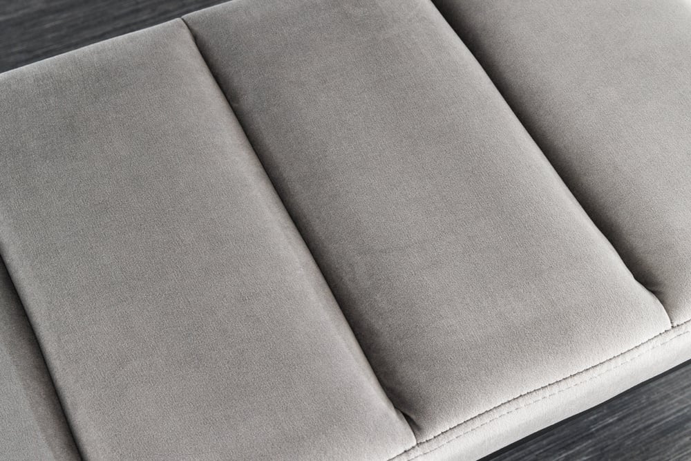 Canapé design PETIT BEAUTE 80cm velours gris structure noir - 43314