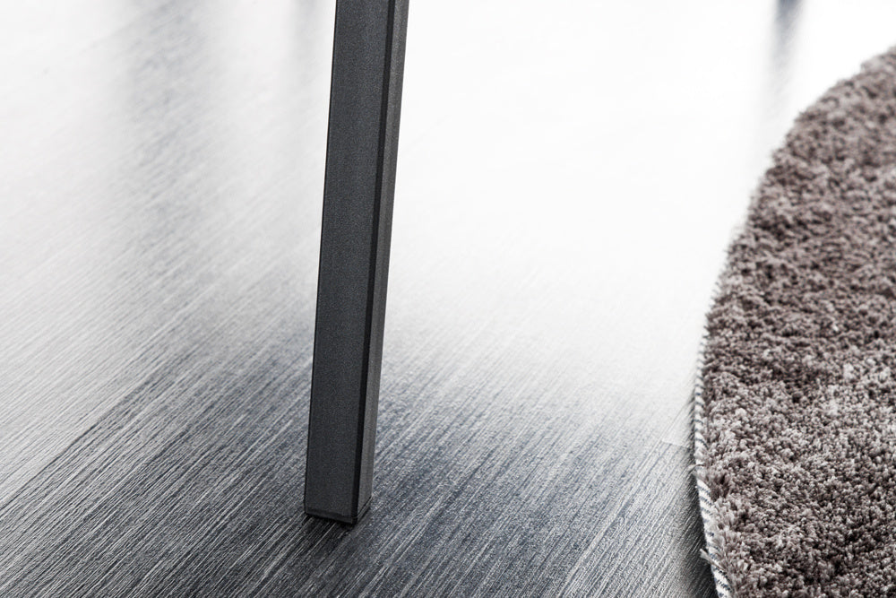 Canapé design PETIT BEAUTE 80cm velours gris structure noir - 43314