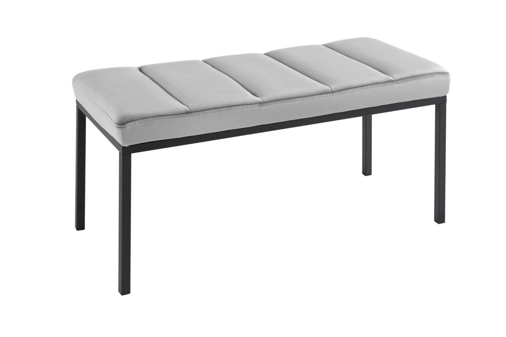 Canapé design PETIT BEAUTE 80cm velours gris structure noir - 43314