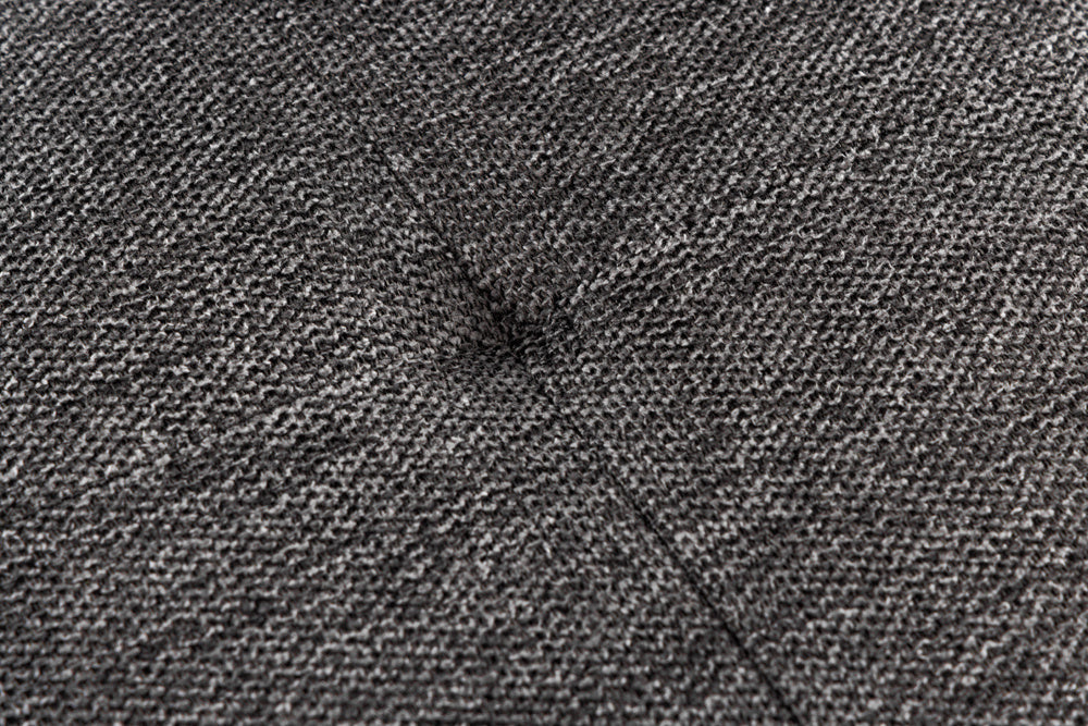 Canapé design BOUTIQUE 100cm tissu structuré gris pieds métal noir - 43315