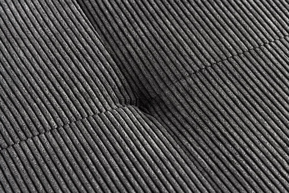 Canapé design BOUTIQUE 100cm cordon gris foncé pieds métal noir - 43316