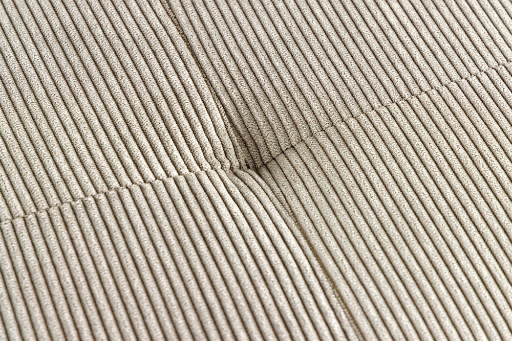 Canapé design BOUTIQUE 100cm cordon gris clair pieds métal noir - 43317