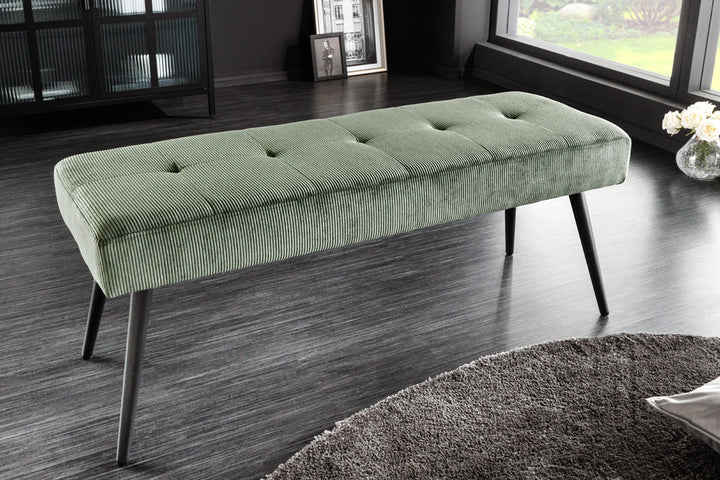 Canapé design BOUTIQUE 100cm cordon vert pieds métal noir - 43318