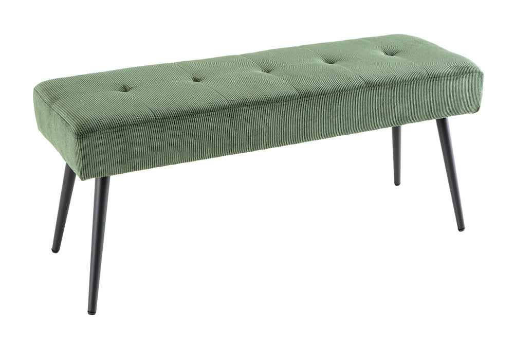 Canapé design BOUTIQUE 100cm cordon vert pieds métal noir - 43318