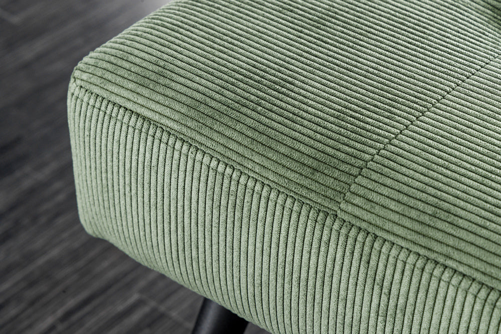 Canapé design BOUTIQUE 100cm cordon vert pieds métal noir - 43318