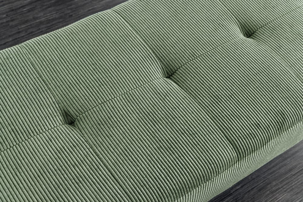 Canapé design BOUTIQUE 100cm cordon vert pieds métal noir - 43318