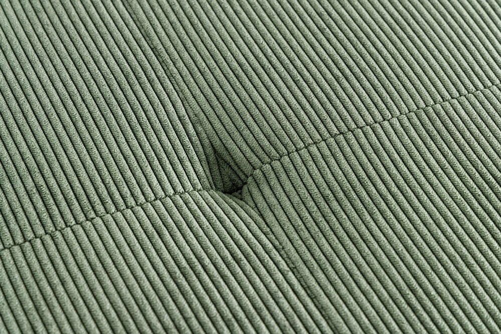 Canapé design BOUTIQUE 100cm cordon vert pieds métal noir - 43318