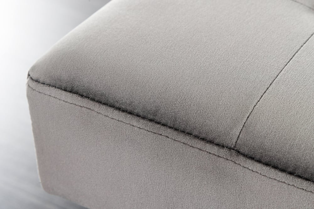 Canapé design BOUTIQUE 100cm velours gris foncé pieds métal noir - 43319