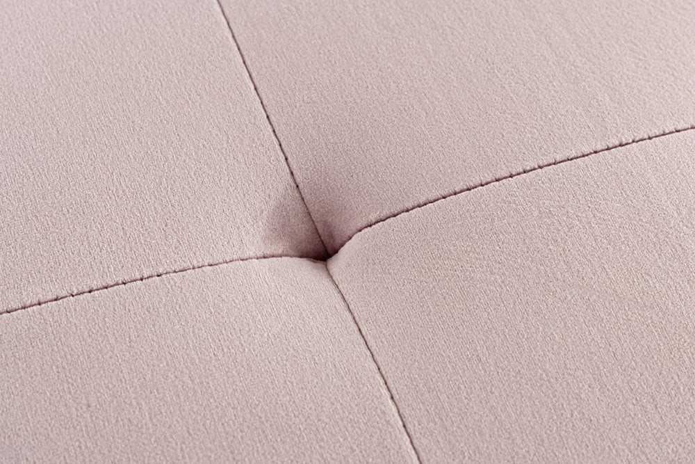 Canapé design BOUTIQUE 100cm velours rose pieds métal noir - 43322