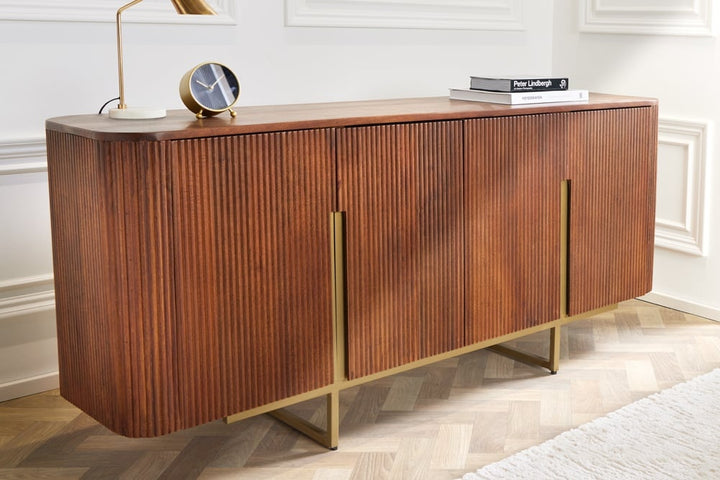 Buffet design GATSBY 160cm marron or mat Mangoholz Retro - 43333