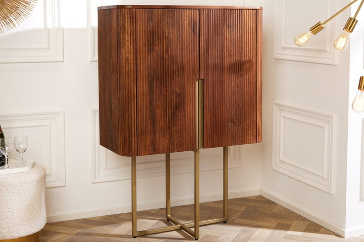 Buffet design GATSBY 125cm marron or mat Mangoholz Retro - 43335