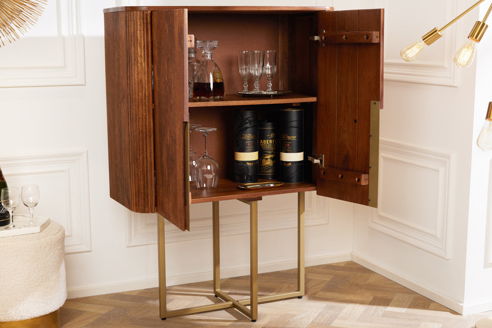 Buffet design GATSBY 125cm marron or mat Mangoholz Retro - 43335