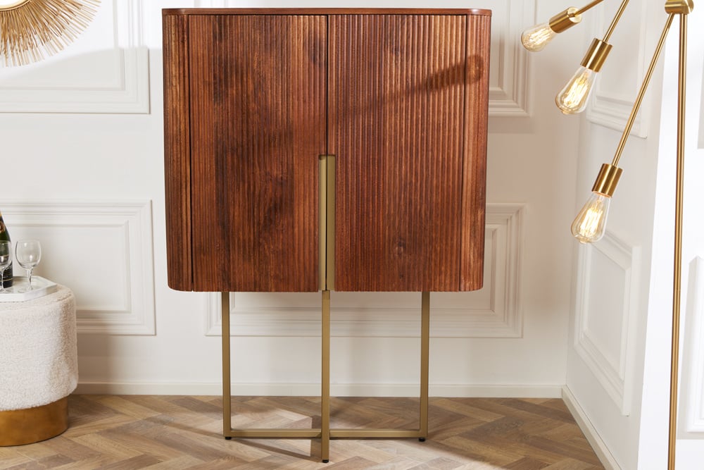 Buffet design GATSBY 125cm marron or mat Mangoholz Retro - 43335