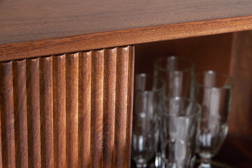Buffet design GATSBY 125cm marron or mat Mangoholz Retro - 43335