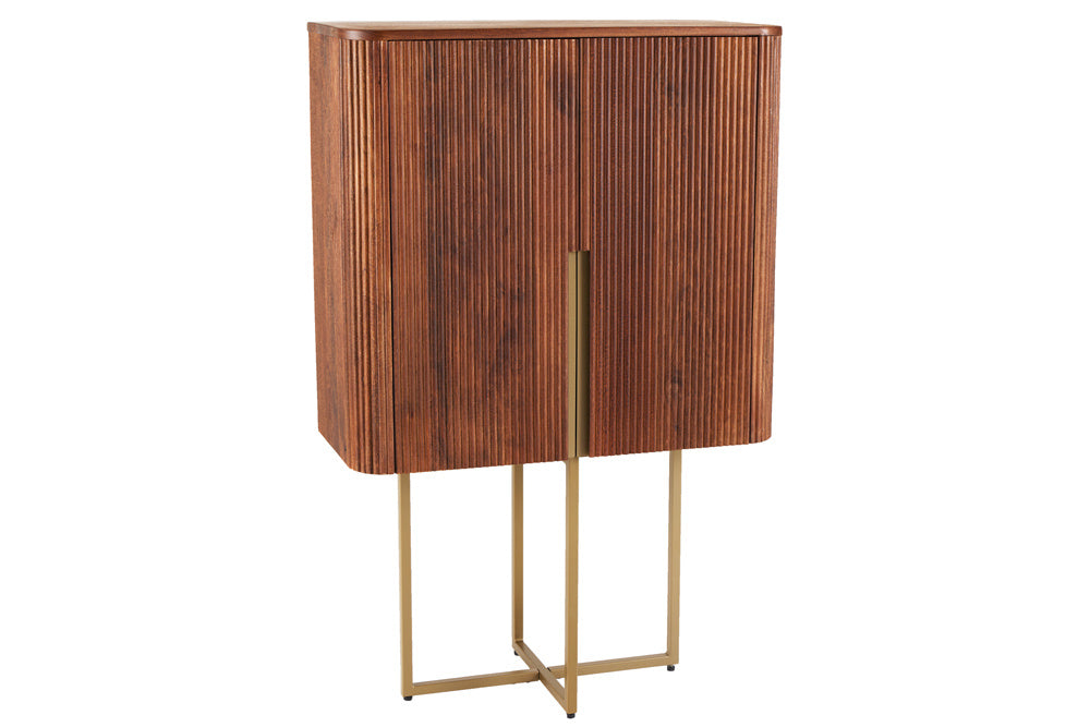 Buffet design GATSBY 125cm marron or mat Mangoholz Retro - 43335
