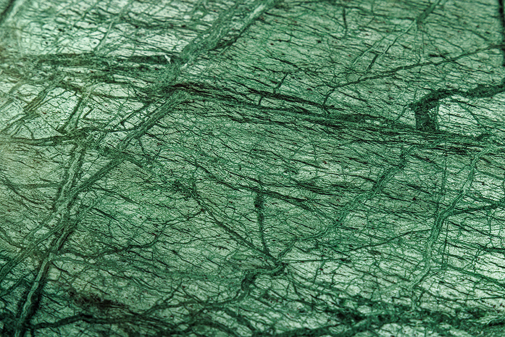 Buffet design VENEZIANO 160cm laiton dessus marbre vert manguier rétro - 43350