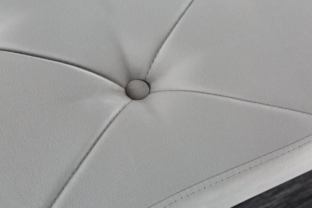 Canapé design MODERN BAROQUE 175cm velours gris acier inoxydable doré - 43385
