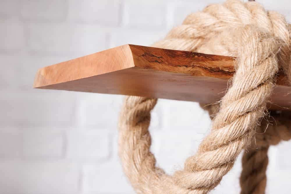 Lampe à suspension maritime SEVEN SEAS II 90cm lampe corde en bois massif 5 lumières - 43407