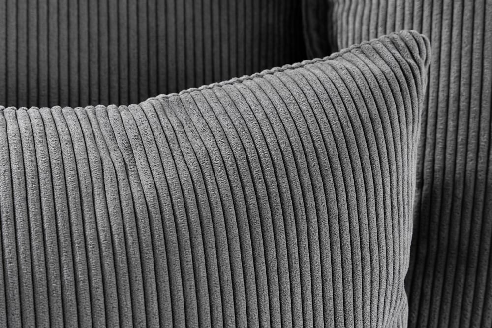 Grande housse pour canapé 3 places HEAVEN 200cm velours côtelé gris - 43443
