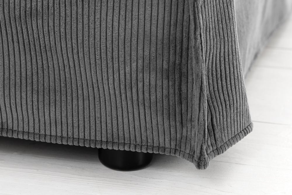 Grande housse pour canapé 3 places HEAVEN 200cm velours côtelé gris - 43443