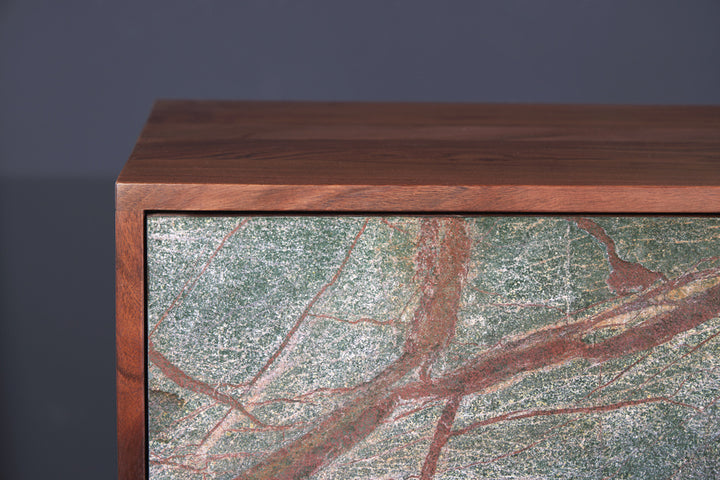 Buffet en bois massif MOUNTAIN SOUL Buffet 175 cm en véritable pierre naturelle d'acacia - 43481