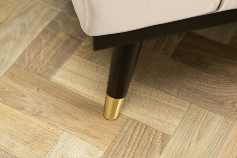 Canapé lit design PETIT BEAUTE 180cm velours champagne 3 places - 43522