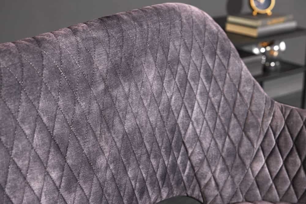 Canapé design PARIS 160cm dossier velours gris embouts pieds dorés rétro - 43680