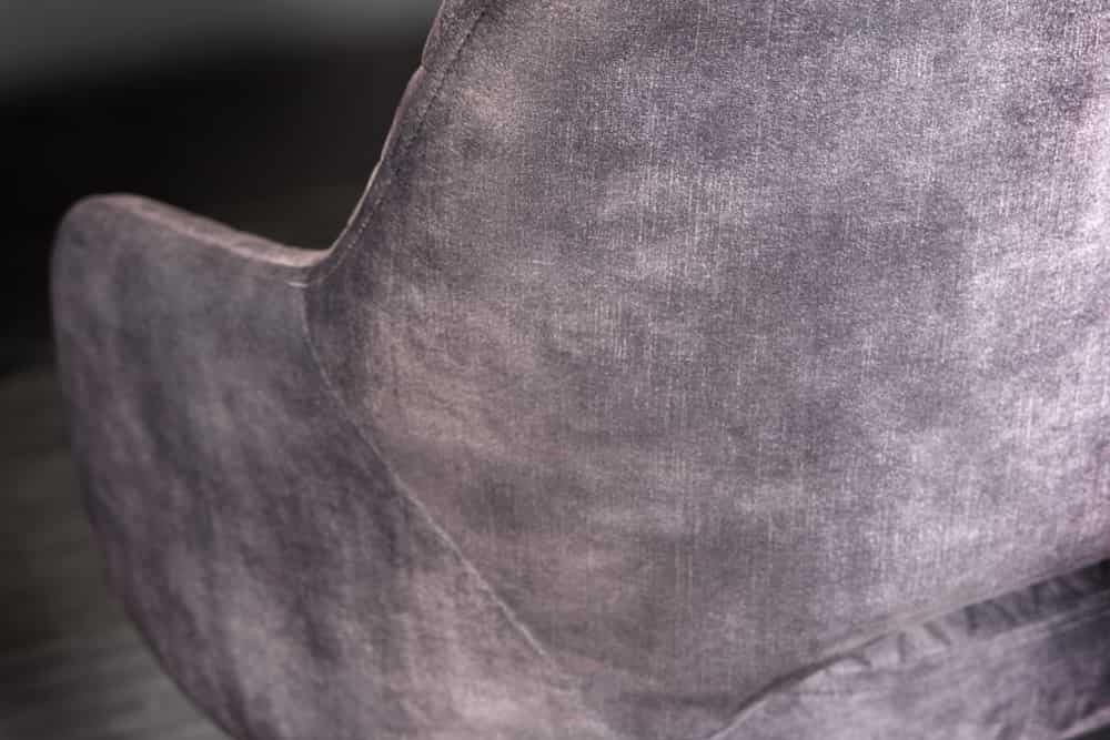 Canapé design PARIS 160cm dossier velours gris embouts pieds dorés rétro - 43680