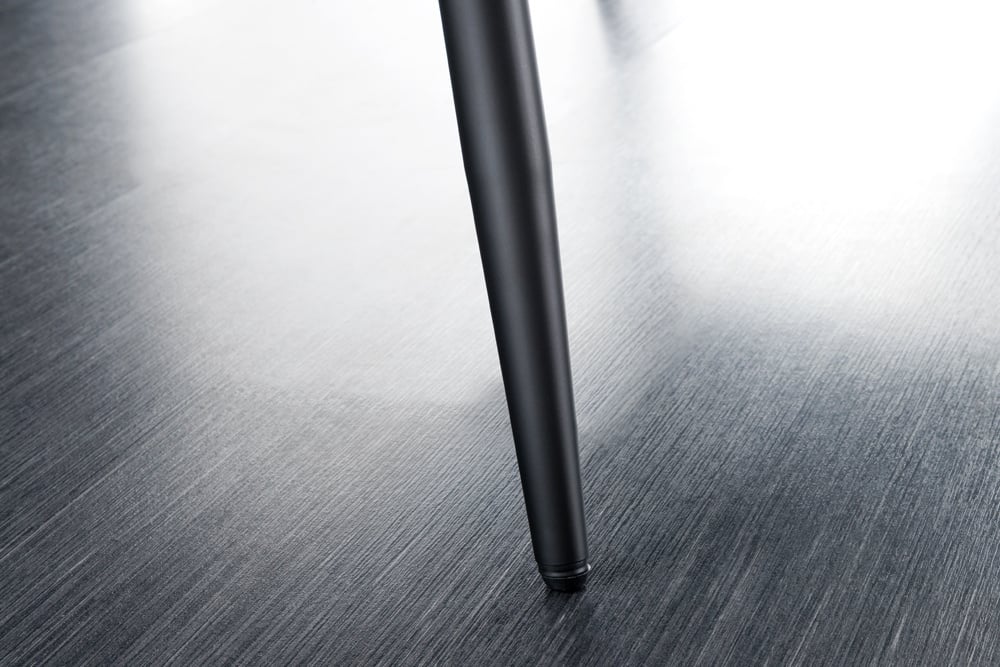 Canapé design TURIN 160cm pieds métal noir taupe avec accoudoir - 43693