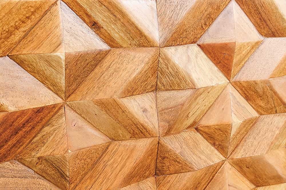 Buffet en bois massif ALPINE 145 cm acacia naturel design rétro finition couleur miel - meuble lo