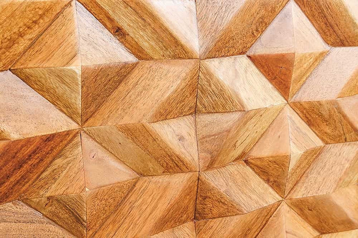 Buffet en bois massif ALPINE 145 cm acacia naturel design rétro finition couleur miel - meuble lo