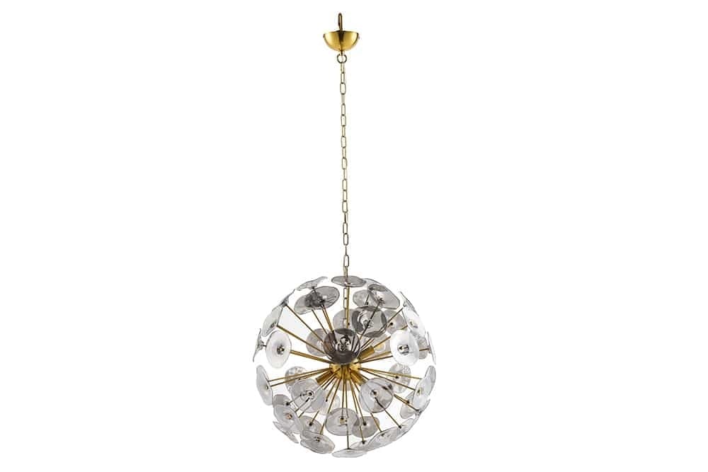 Lampe à suspension design moderne INFINITY HOME 65cm lampe à suspension en verre doré - 43773