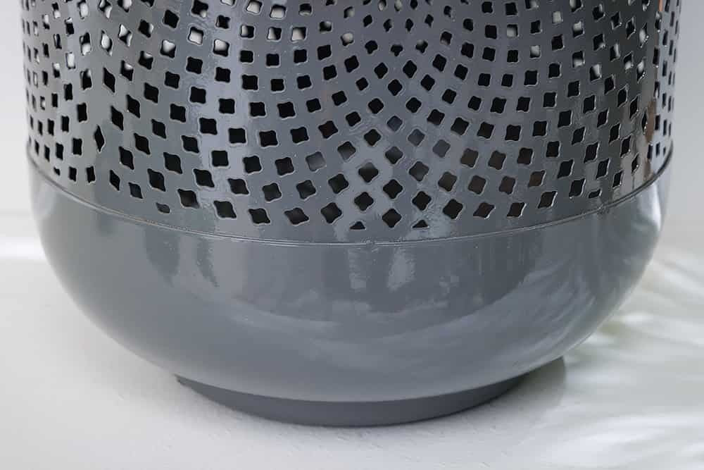 Lanterne décorative CANDLE LIGHT 30cm lanterne artisanale en métal gris - 43831