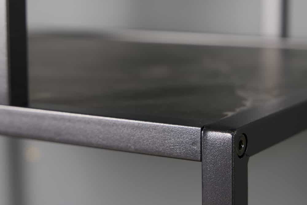 Bibliothèque moderne SLIM LINE 115cm marbre noir anthracite design métal - 44180