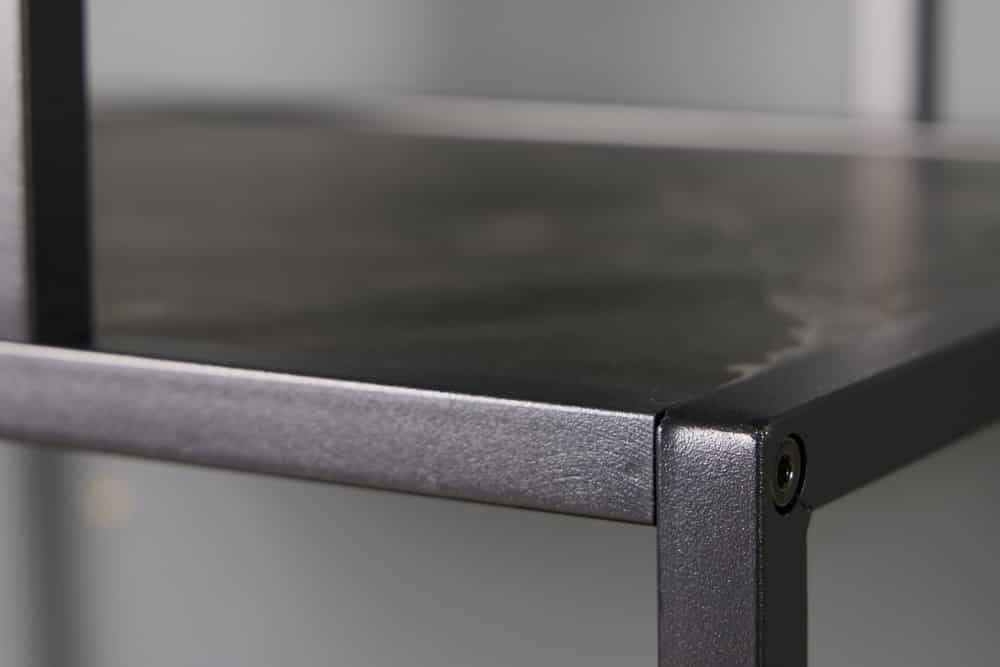 Bibliothèque moderne SLIM LINE 185cm étagère sur pied design en métal marbre noir anthracite - 44181